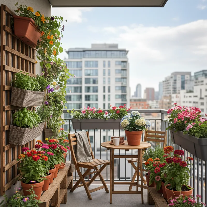 Aménager un petit balcon en véritable jardin suspendu